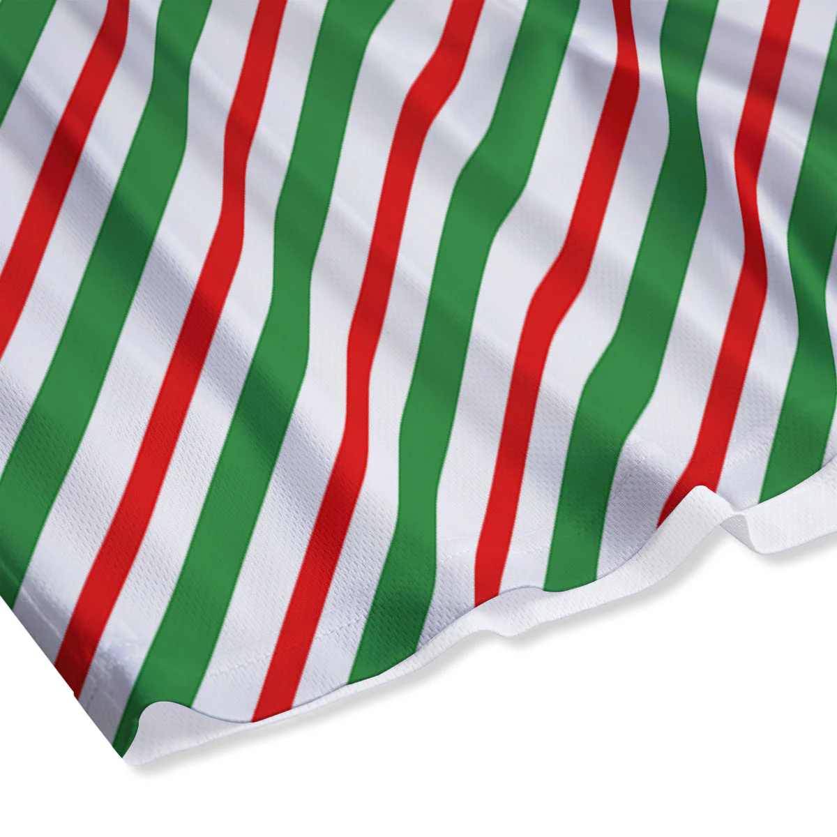 Candy Cane Stripes Christmas Print Mesh Shorts - Image 4