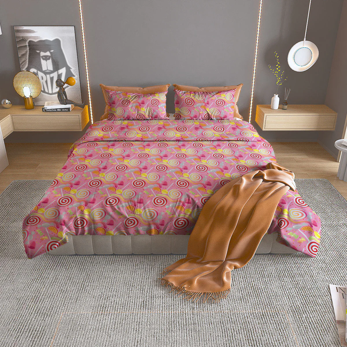Candy Colorful Print Pattern Duvet Cover Bedding Set