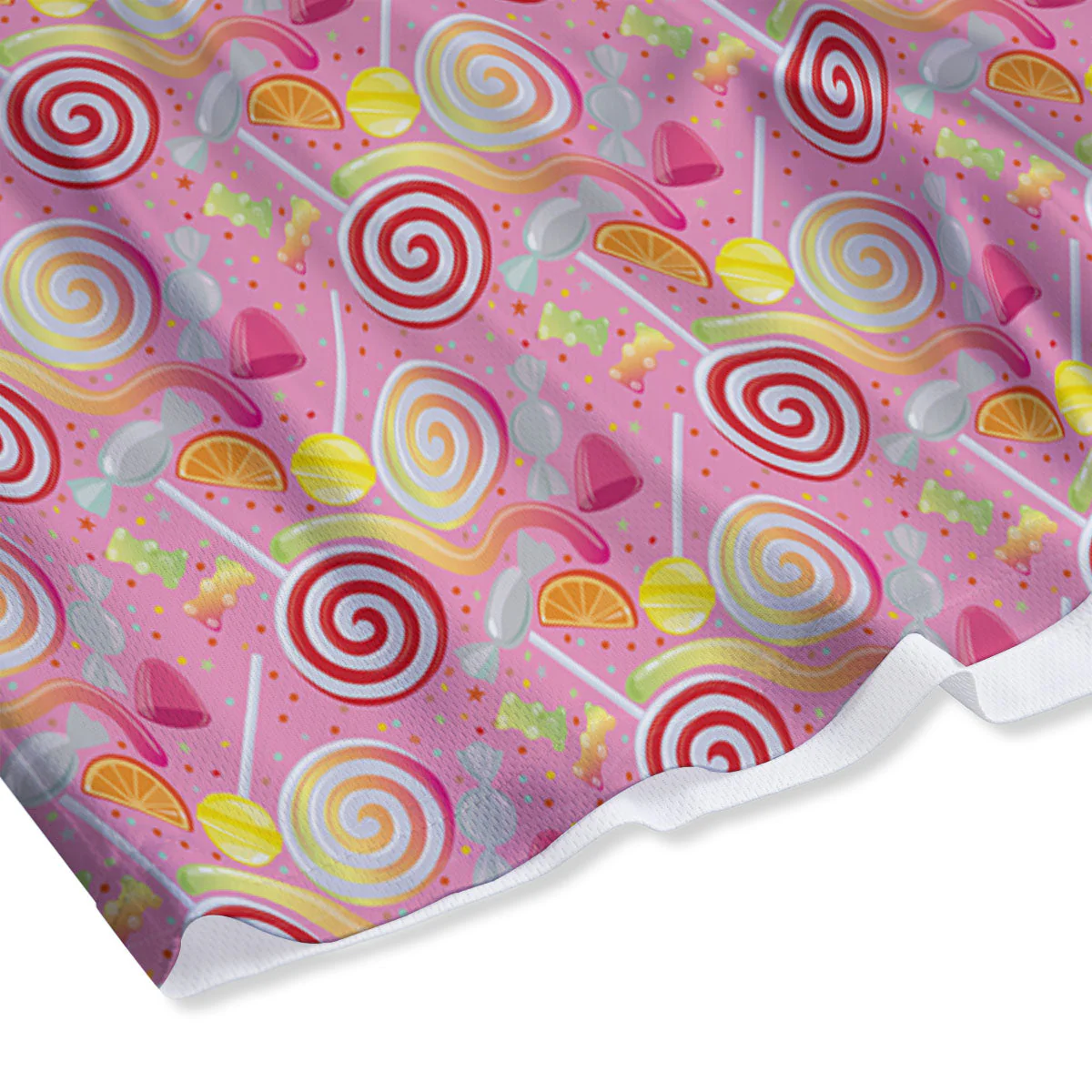 Candy Colorful Print Pattern Mesh Shorts - Image 4