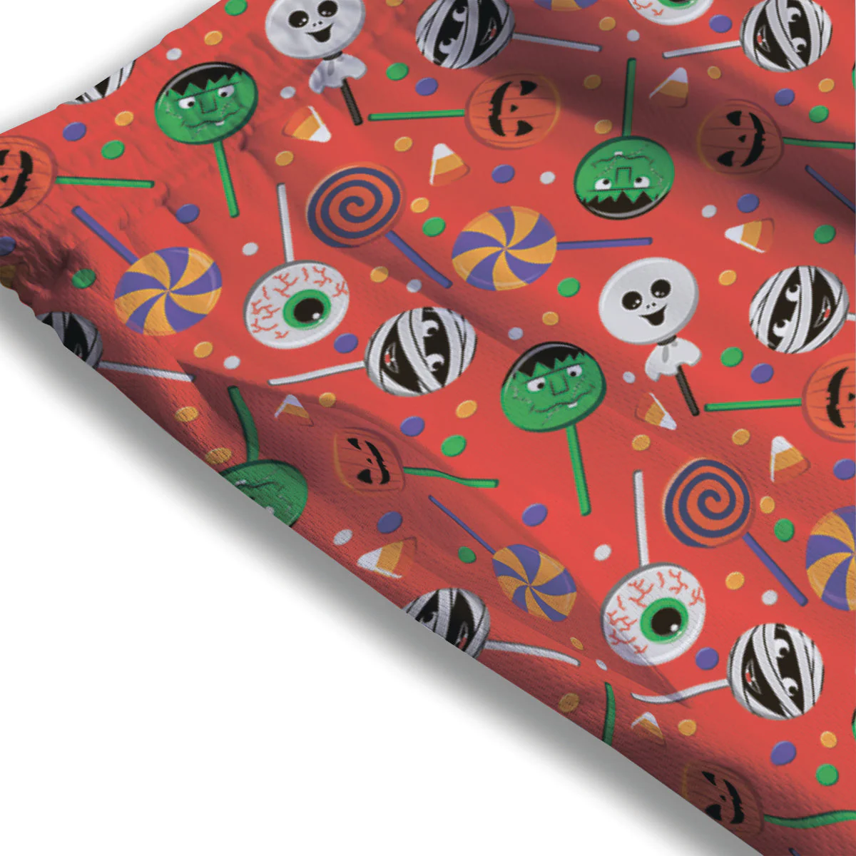 Candy Cute Halloween Print Pattern Mesh Shorts - Image 3