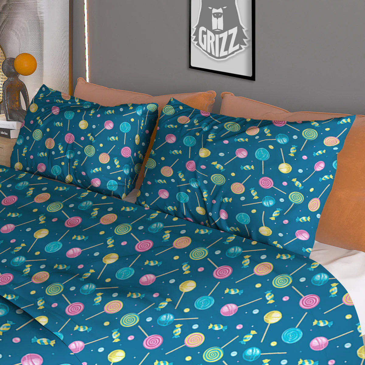 Candy Cute Print Pattern Duvet Cover Bedding Set - Image 3
