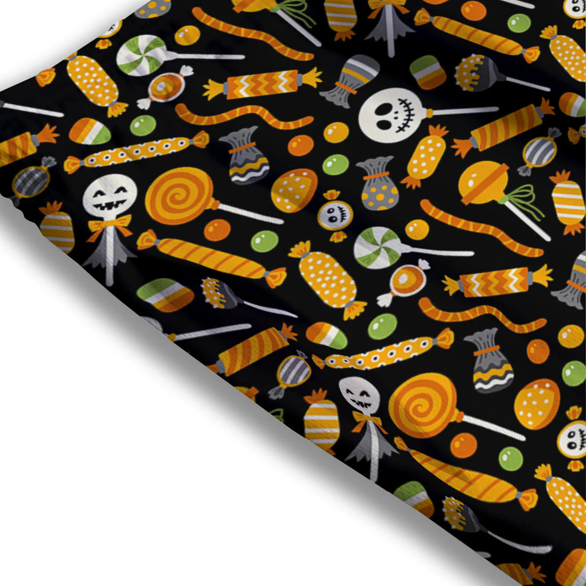 Candy Halloween Print Pattern Mesh Shorts - Image 3