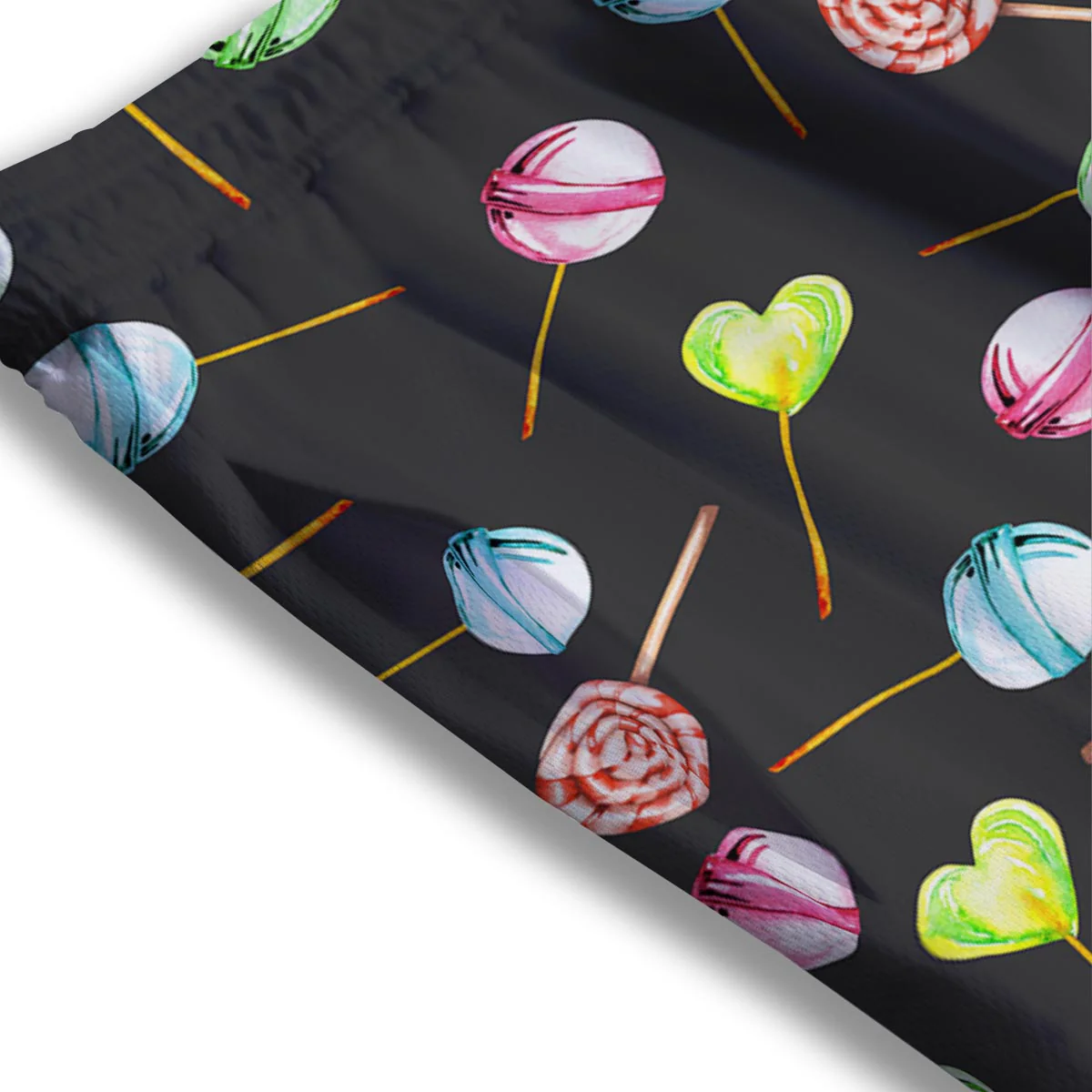 Candy Sweet Print Pattern Mesh Shorts - Image 3