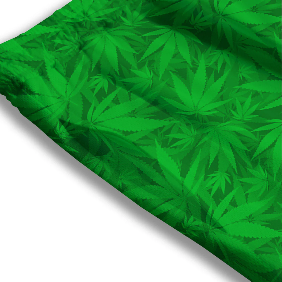 Cannabis Leaves Print Pattern Mesh Shorts - Image 3