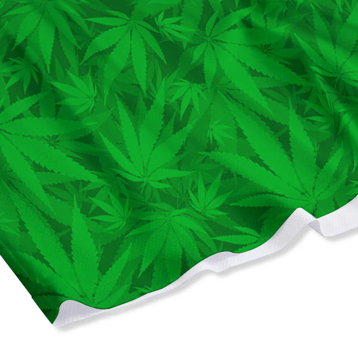 Cannabis Leaves Print Pattern Mesh Shorts - Image 4