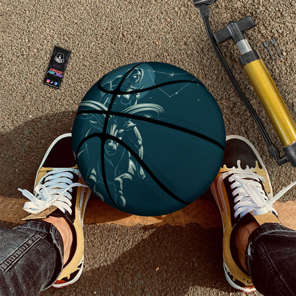 Capricorn Sign Astrology Print Basketball - Image 2