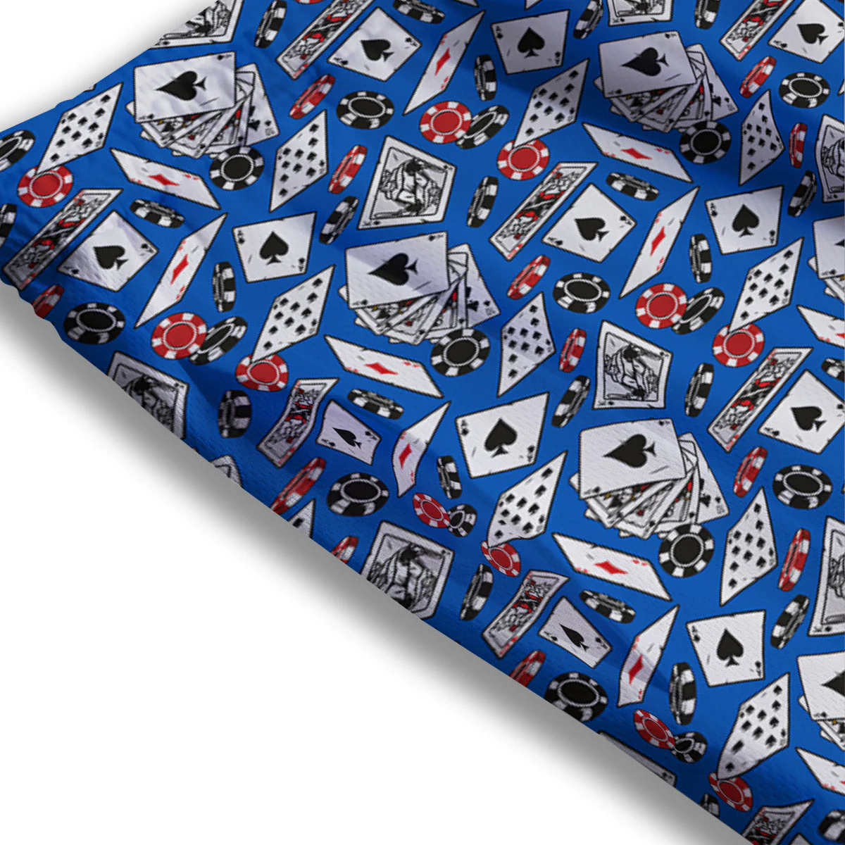 Card And Casino Chip Print Pattern Mesh Shorts - Image 3