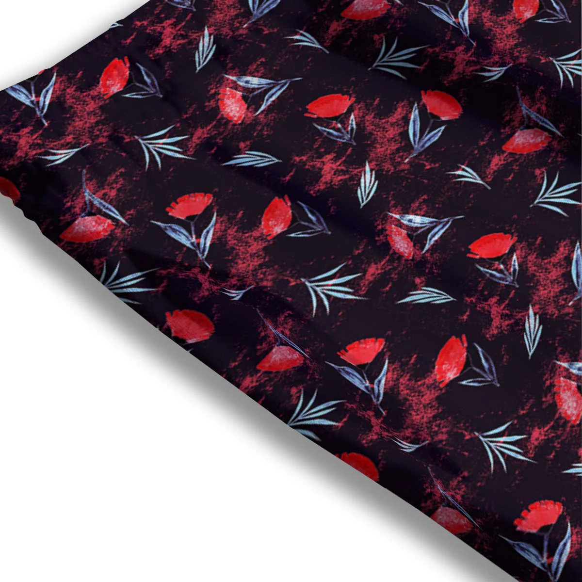 Carnation Black And Red Print Pattern Mesh Shorts - Image 3
