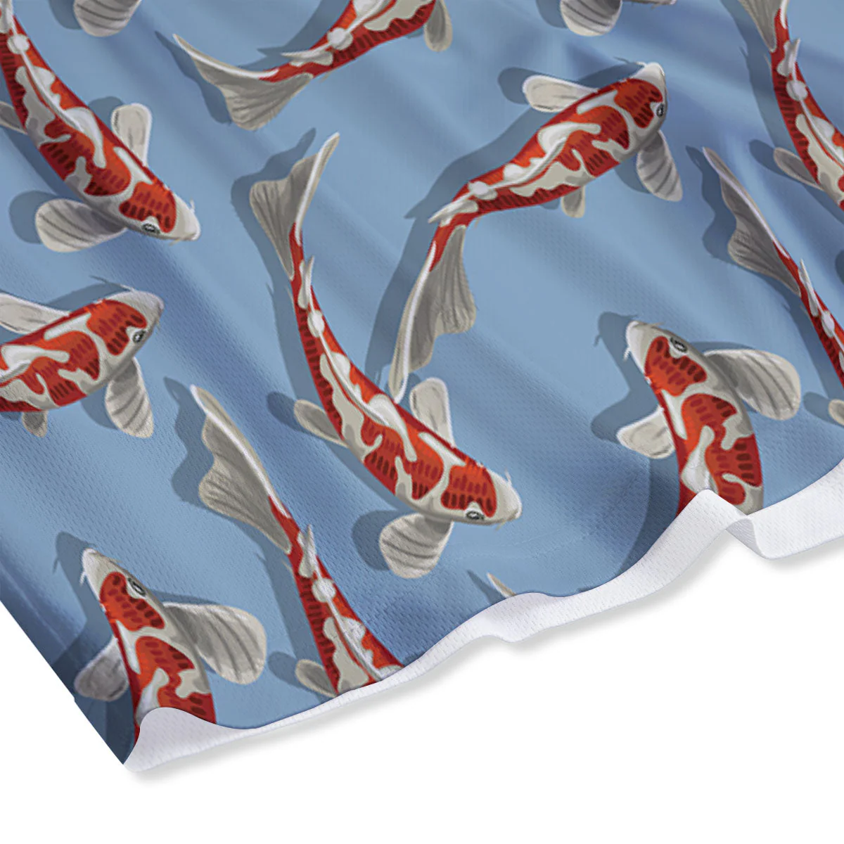 Carp Koi Print Pattern Mesh Shorts - Image 4