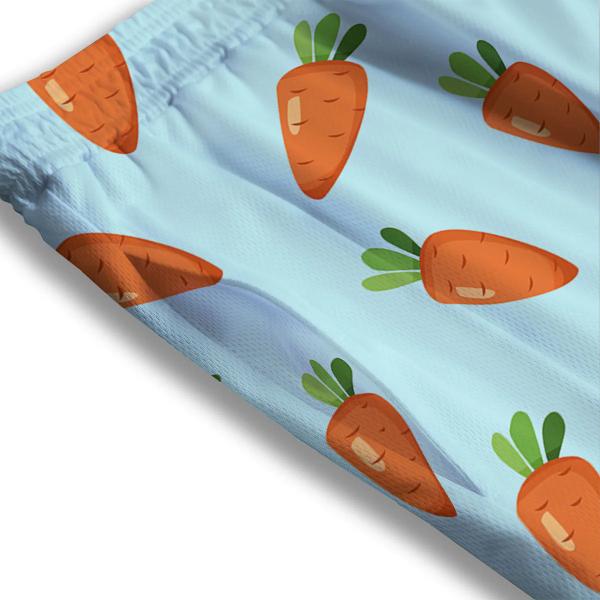 Carrot Print Pattern Mesh Shorts - Image 3
