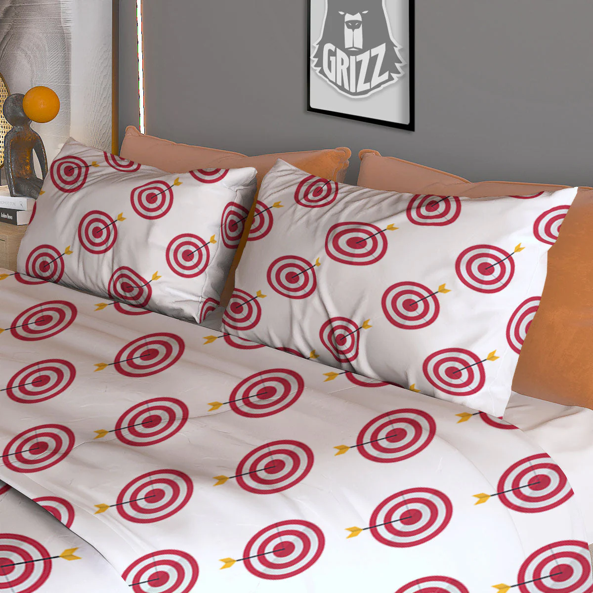 Cartoon Dartboard Print Pattern Duvet Cover Bedding Set - Image 3