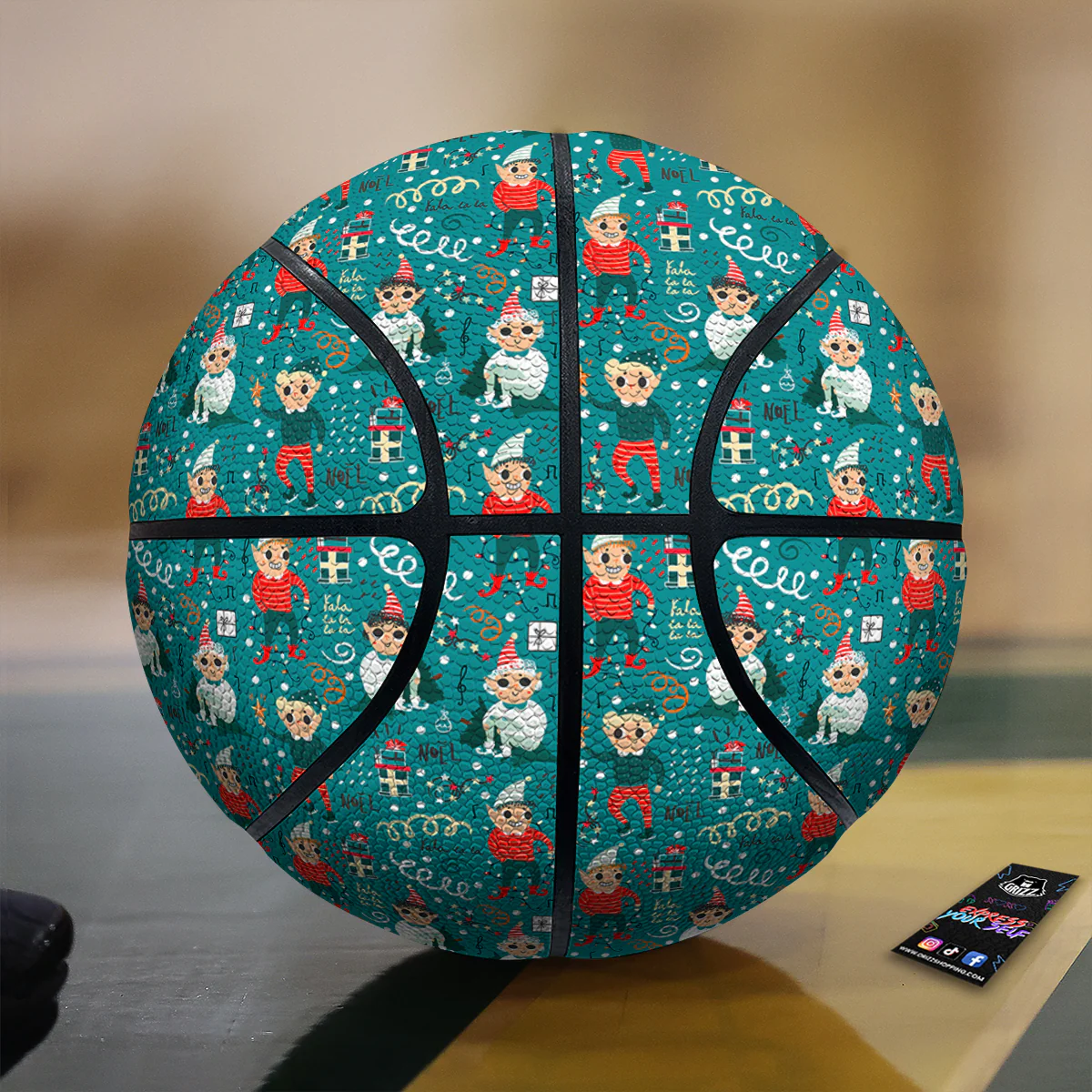 Cartoon Elf Print Pattern Basketball