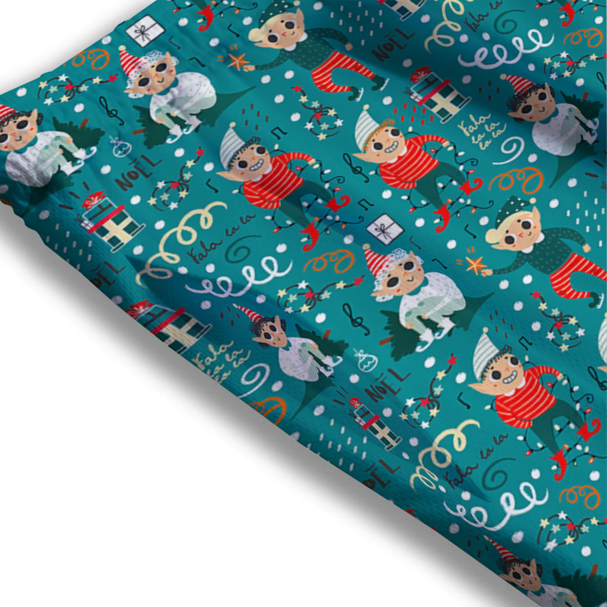 Cartoon Elf Print Pattern Mesh Shorts - Image 3