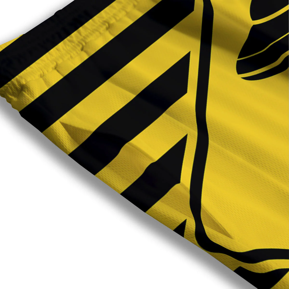 Caution Alien Abduction Warning Sign Print Mesh Shorts - Image 3
