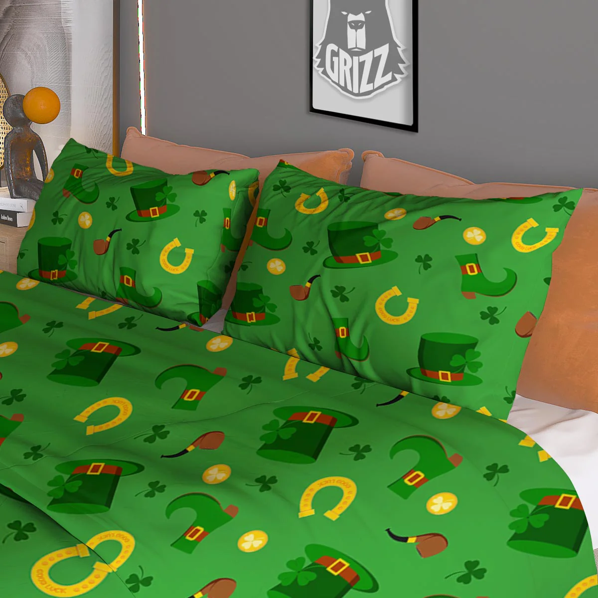 Celebration Saint Patrick's Day Print Pattern Duvet Cover Bedding Set - Image 3