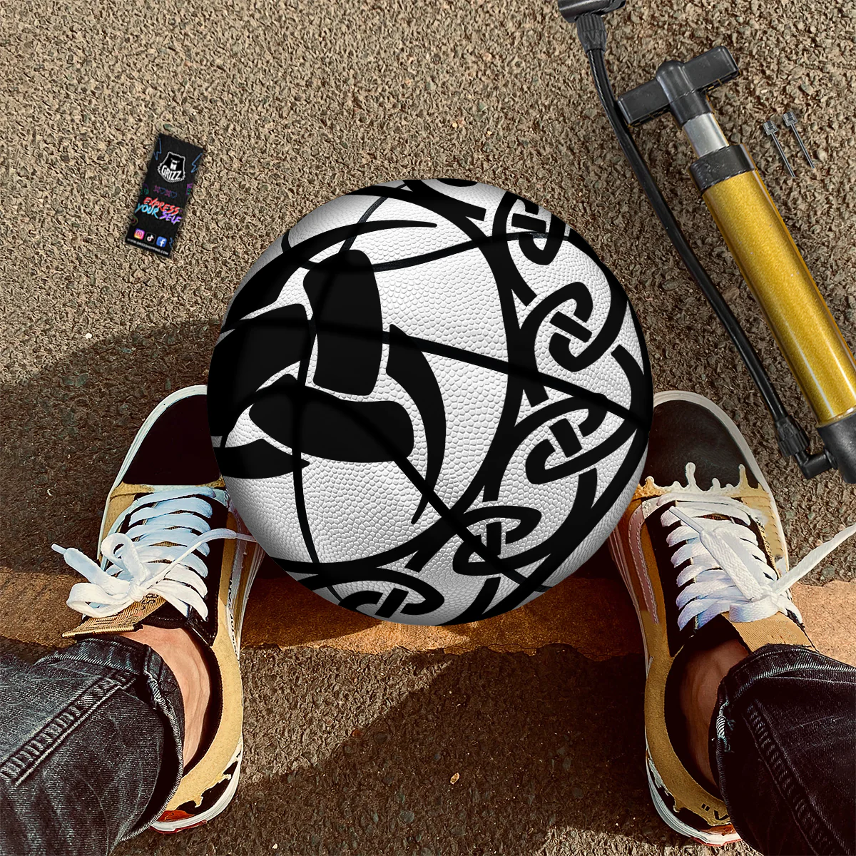 Celtic Endless Knot Symbols Print Basketball - Image 2