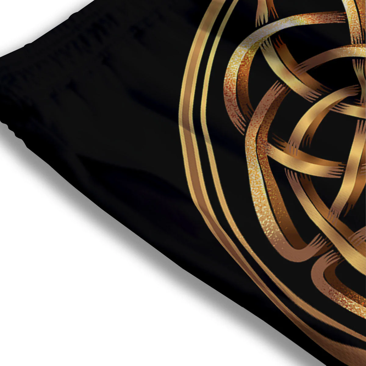 Celtic Knot Golden Print Mesh Shorts - Image 3