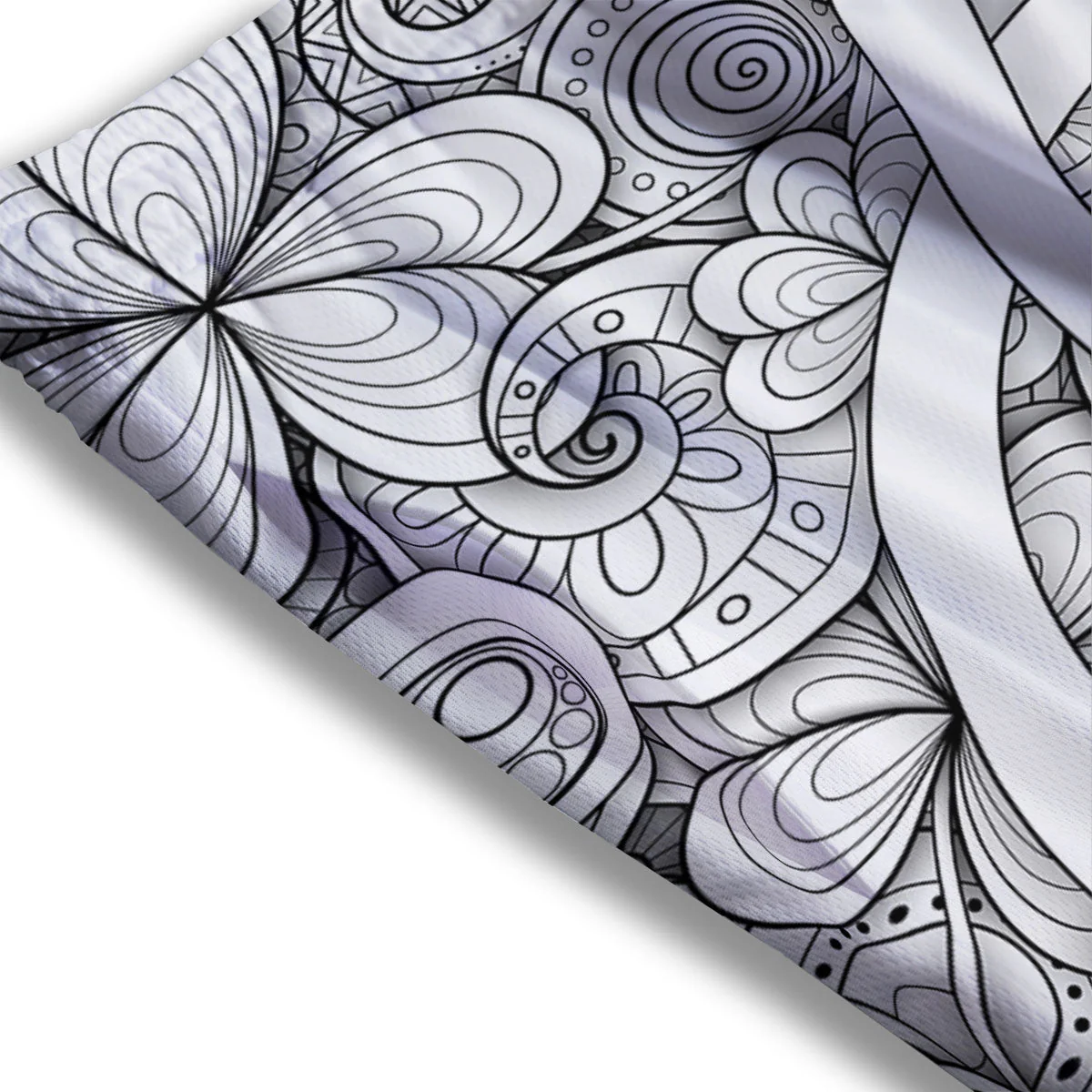 Celtic Trinity Knot White Symbol Print Mesh Shorts - Image 3