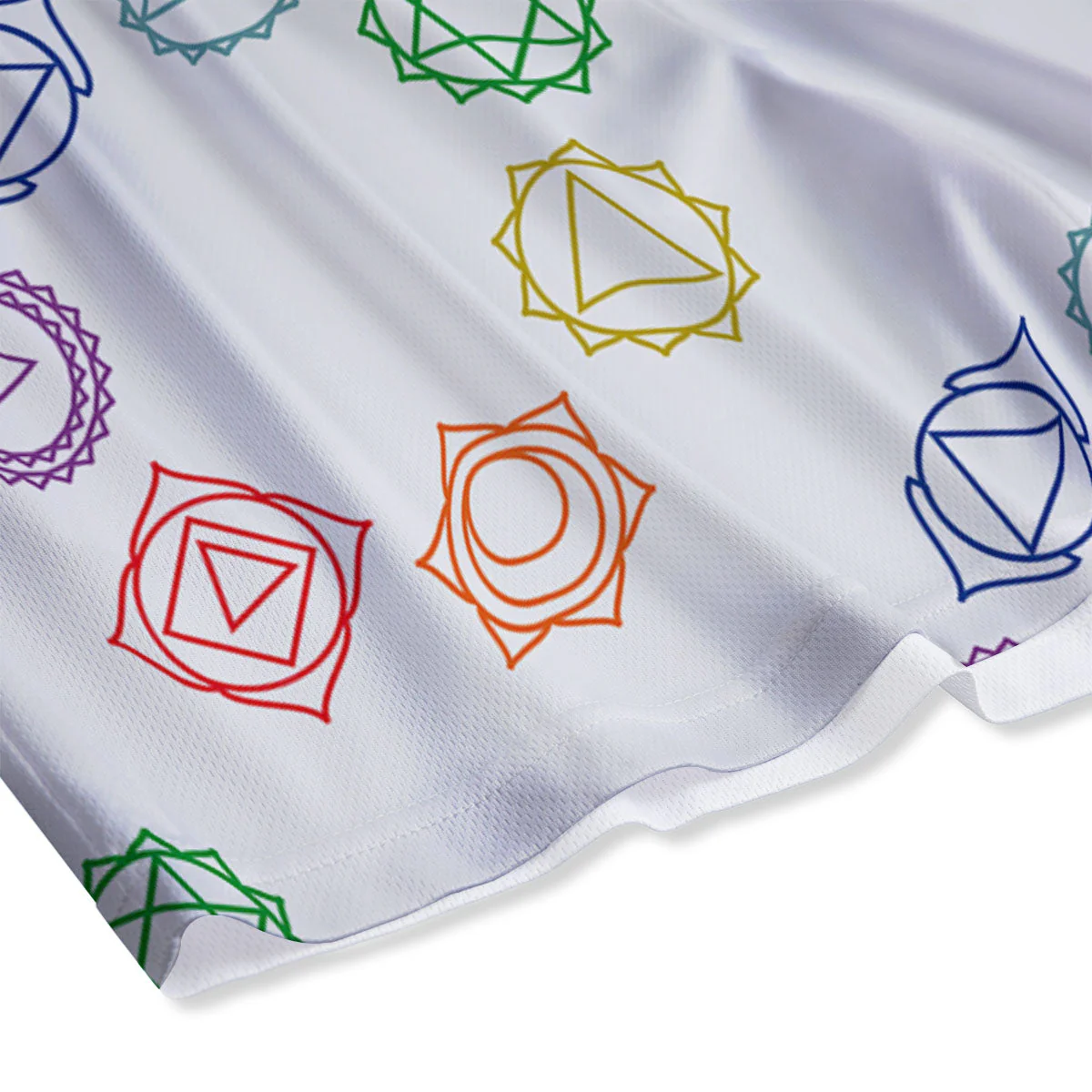 Chakra Manipura Print Pattern Mesh Shorts - Image 4