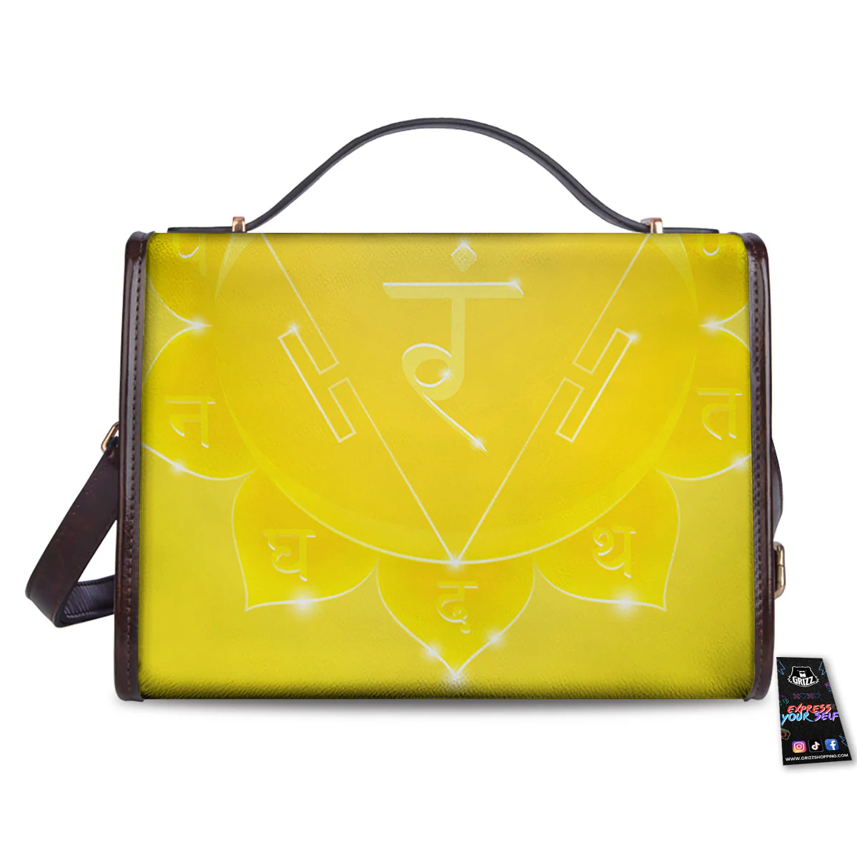 Chakra Manipura Spiritual Print Women's Satchel Bag - Image 2