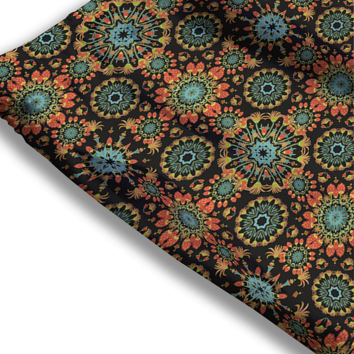 Chaotic Boho Print Pattern Mesh Shorts - Image 3