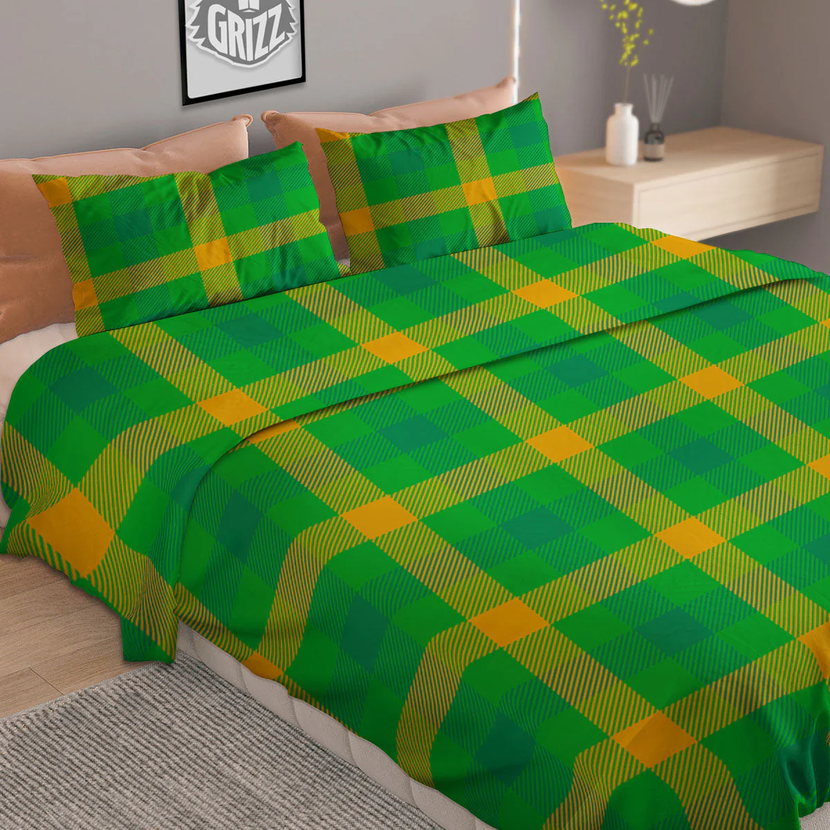 Check Irish Buffalo Print Pattern Duvet Cover Bedding Set - Image 2