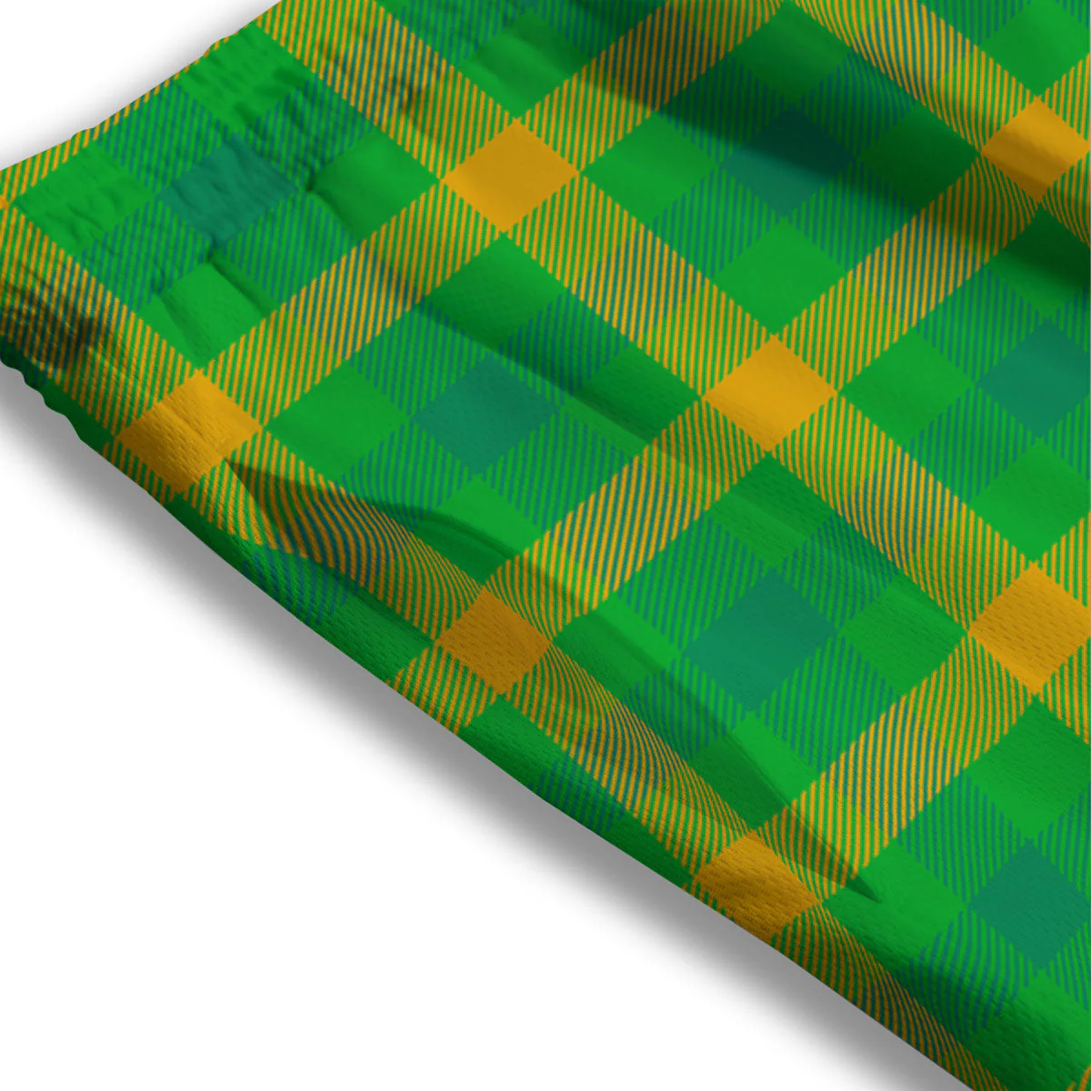 Check Irish Buffalo Print Pattern Mesh Shorts - Image 3