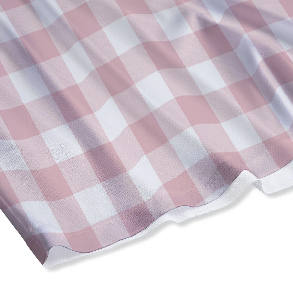 Check White And Pink Print Pattern Mesh Shorts - Image 4
