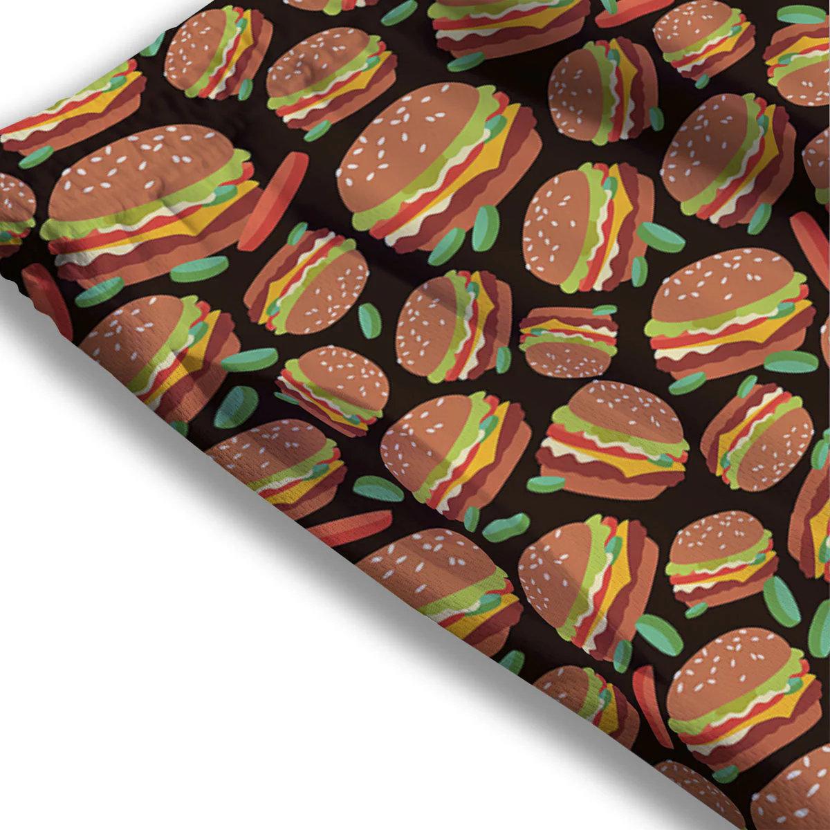 Cheeseburger Print Pattern Mesh Shorts - Image 3