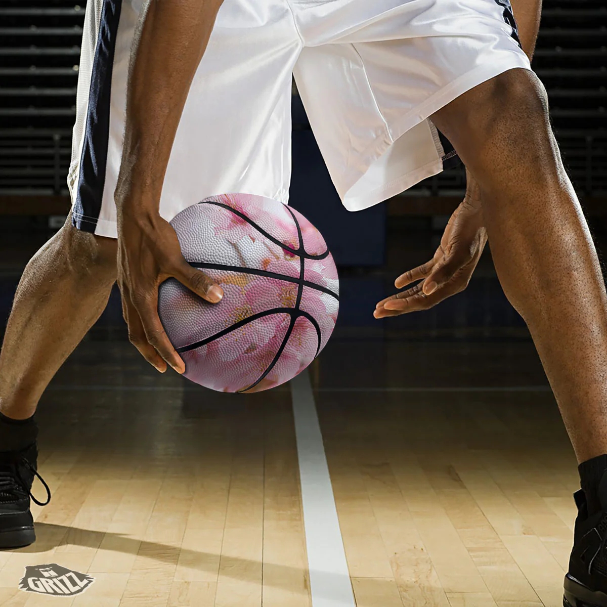 Cherry Blossom Pink Print Basketball - Image 3