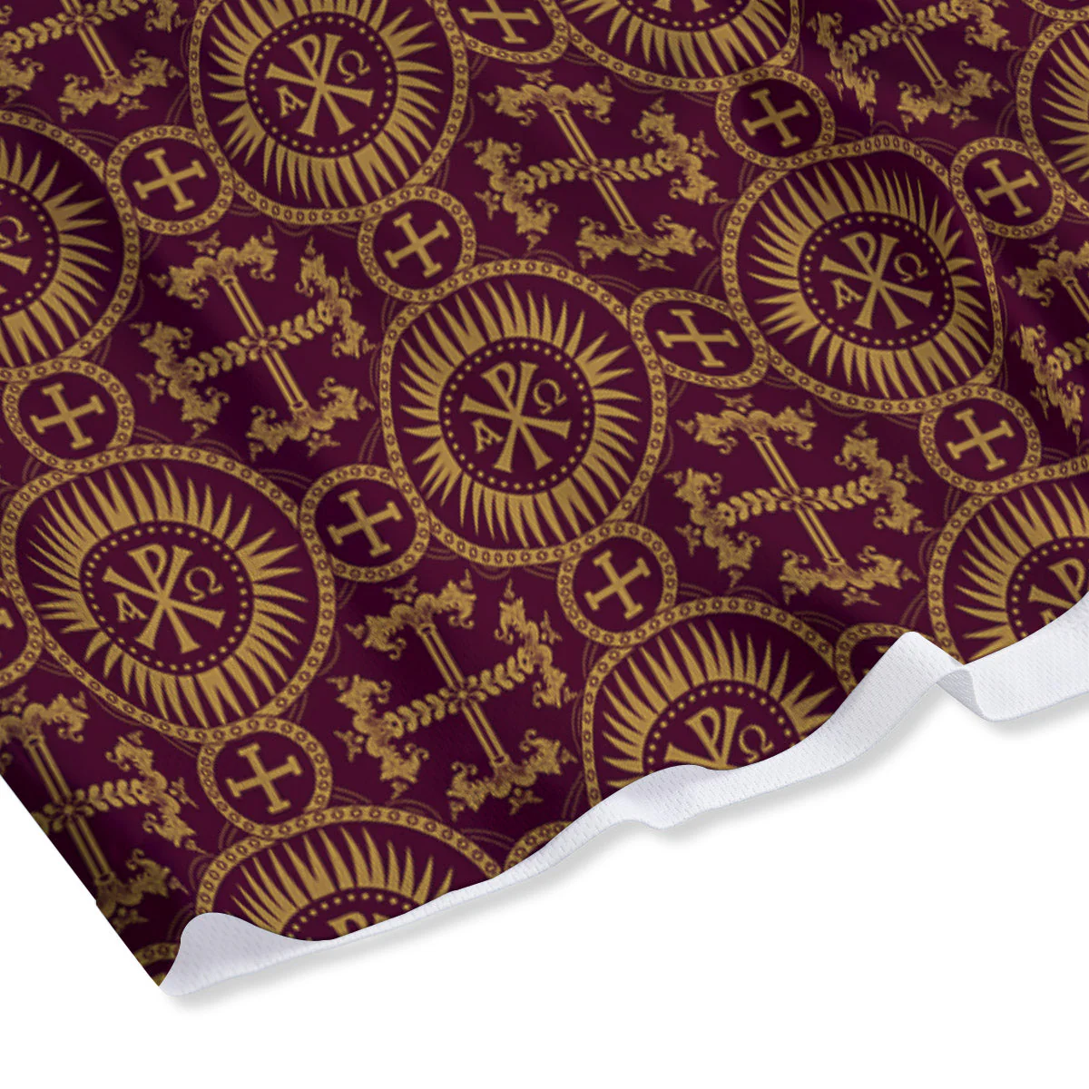 Chi Rho Print Pattern Mesh Shorts - Image 4