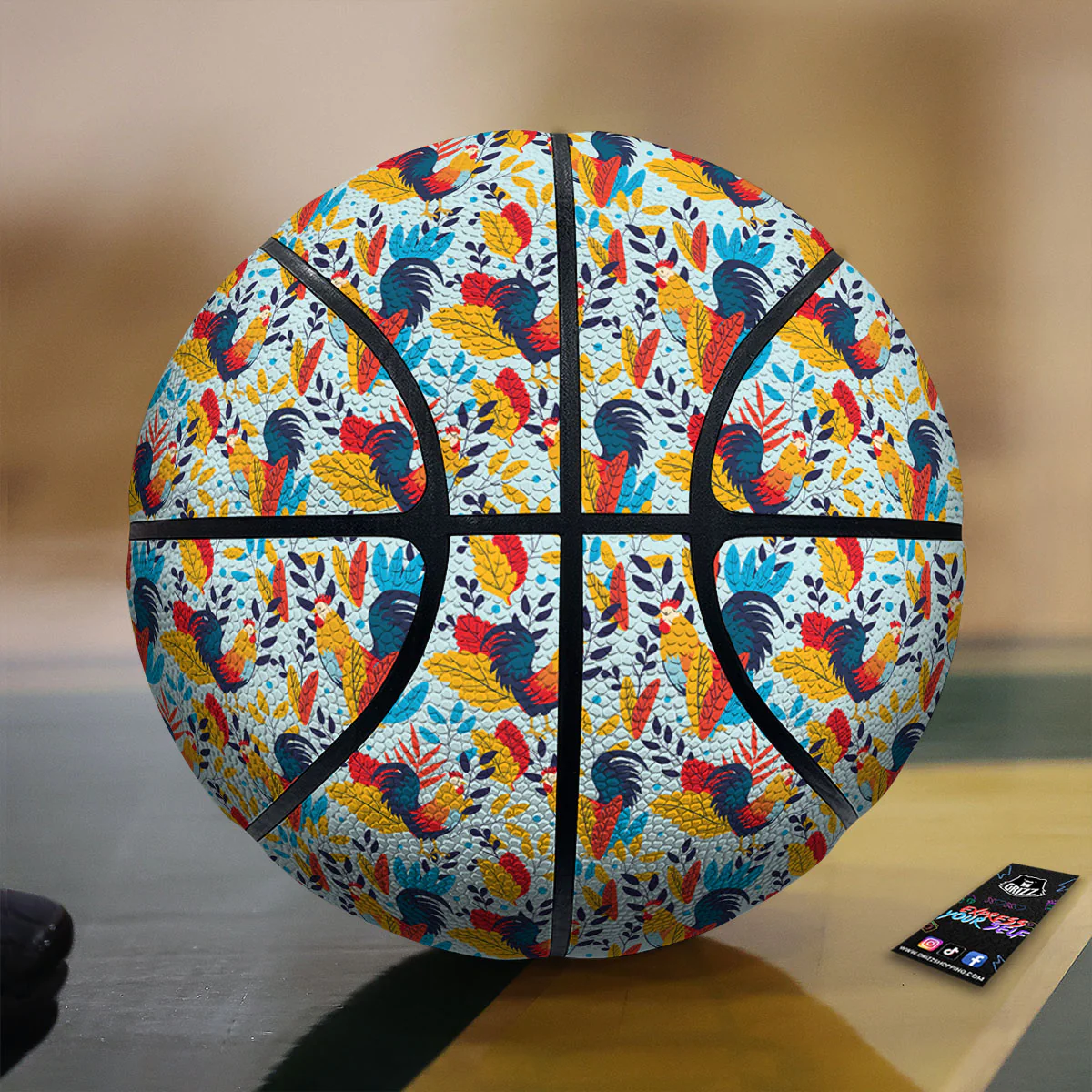 Chicken Exotic Print Pattern Basketball