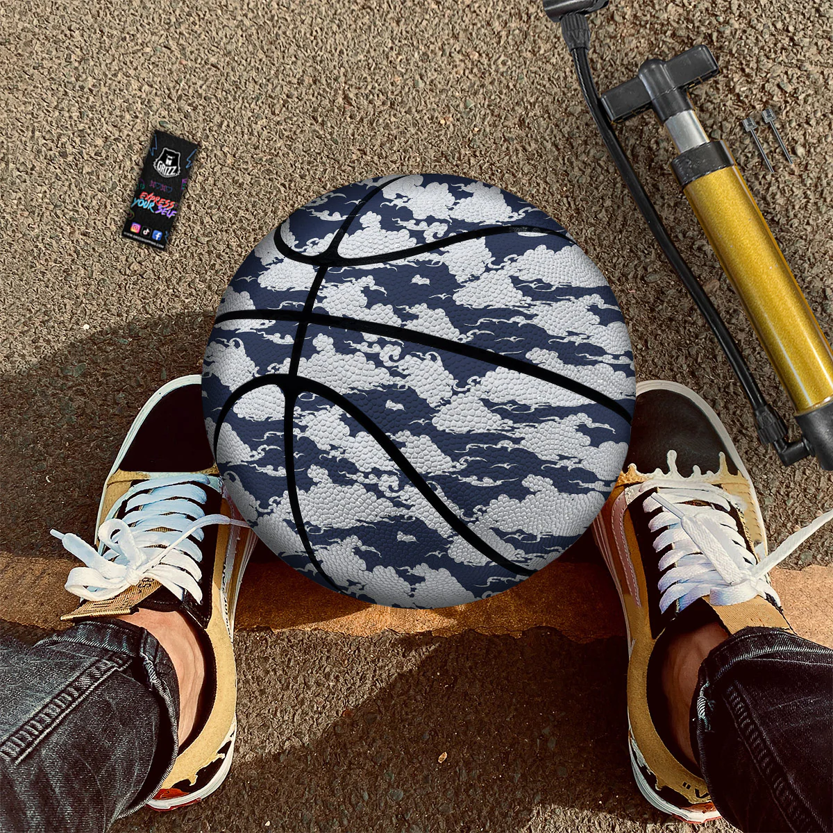 Chinese Cloud Print Pattern Basketball - Image 2