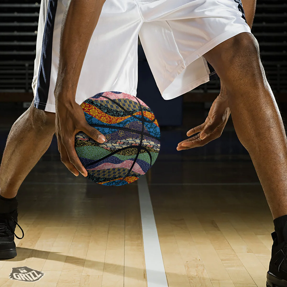 Chinese Fabric Art Print Pattern Basketball - Image 3