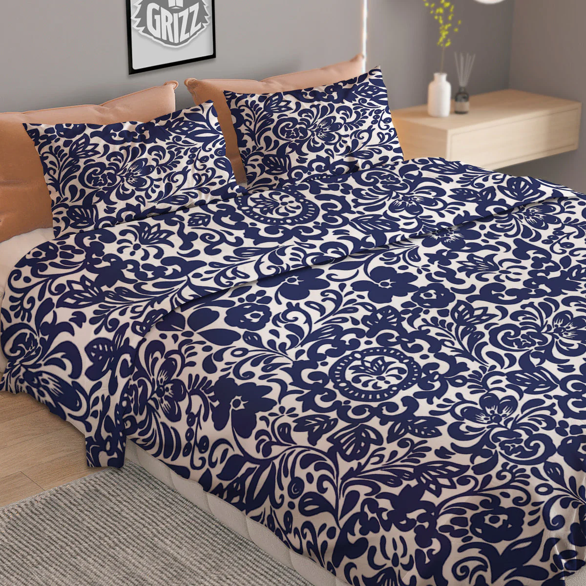Chintz Floral Print Pattern Duvet Cover Bedding Set - Image 2