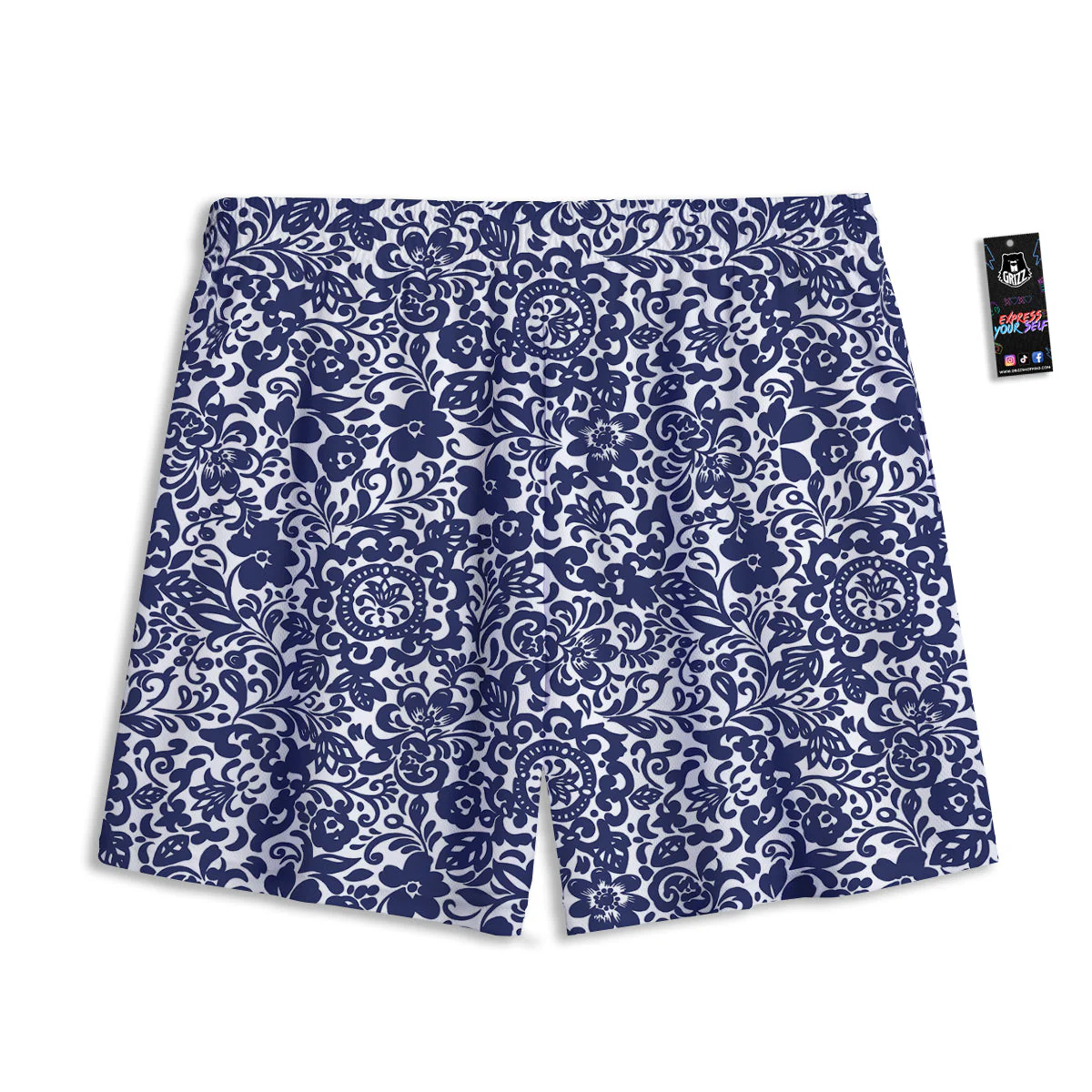 Chintz Floral Print Pattern Mesh Shorts - Image 2