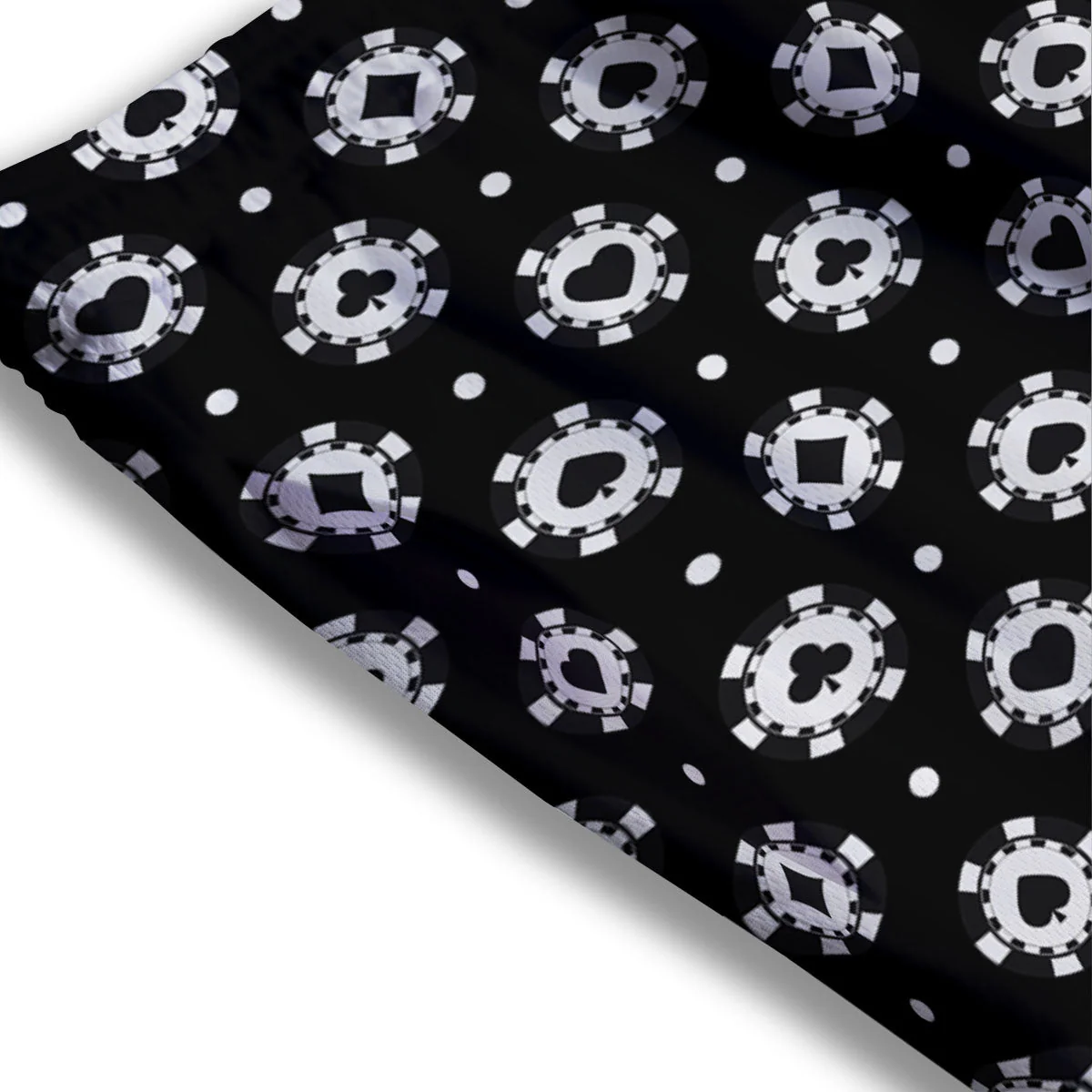 Chip And Casino Print Pattern Mesh Shorts - Image 3