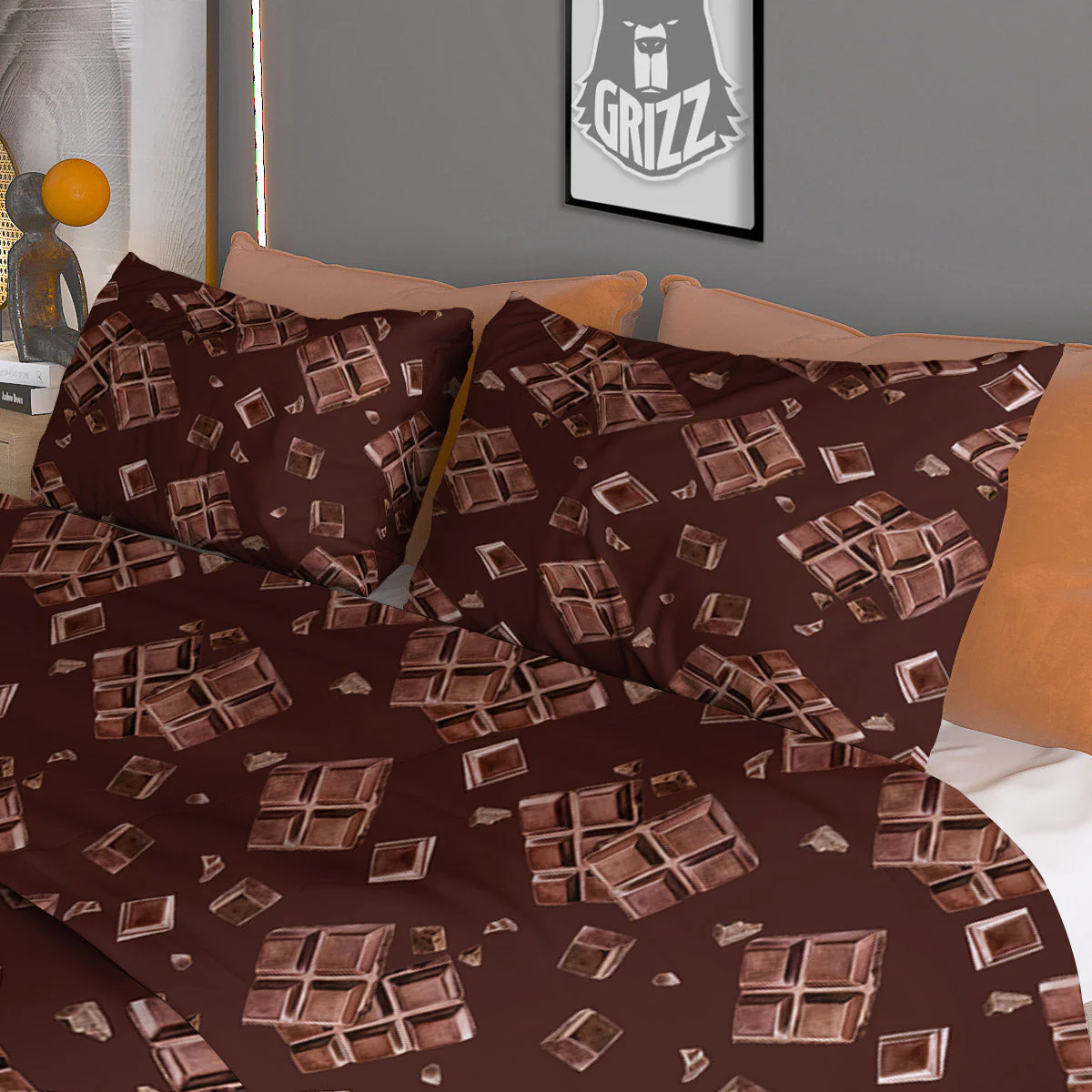 Chocolate Bar Print Pattern Duvet Cover Bedding Set - Image 3