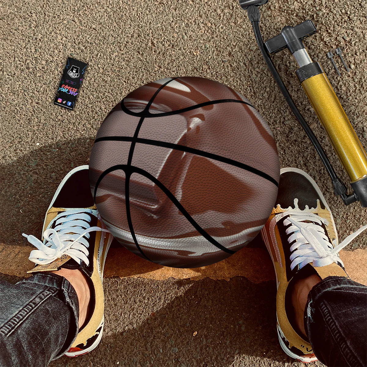 Chocolate Print Basketball - Image 3