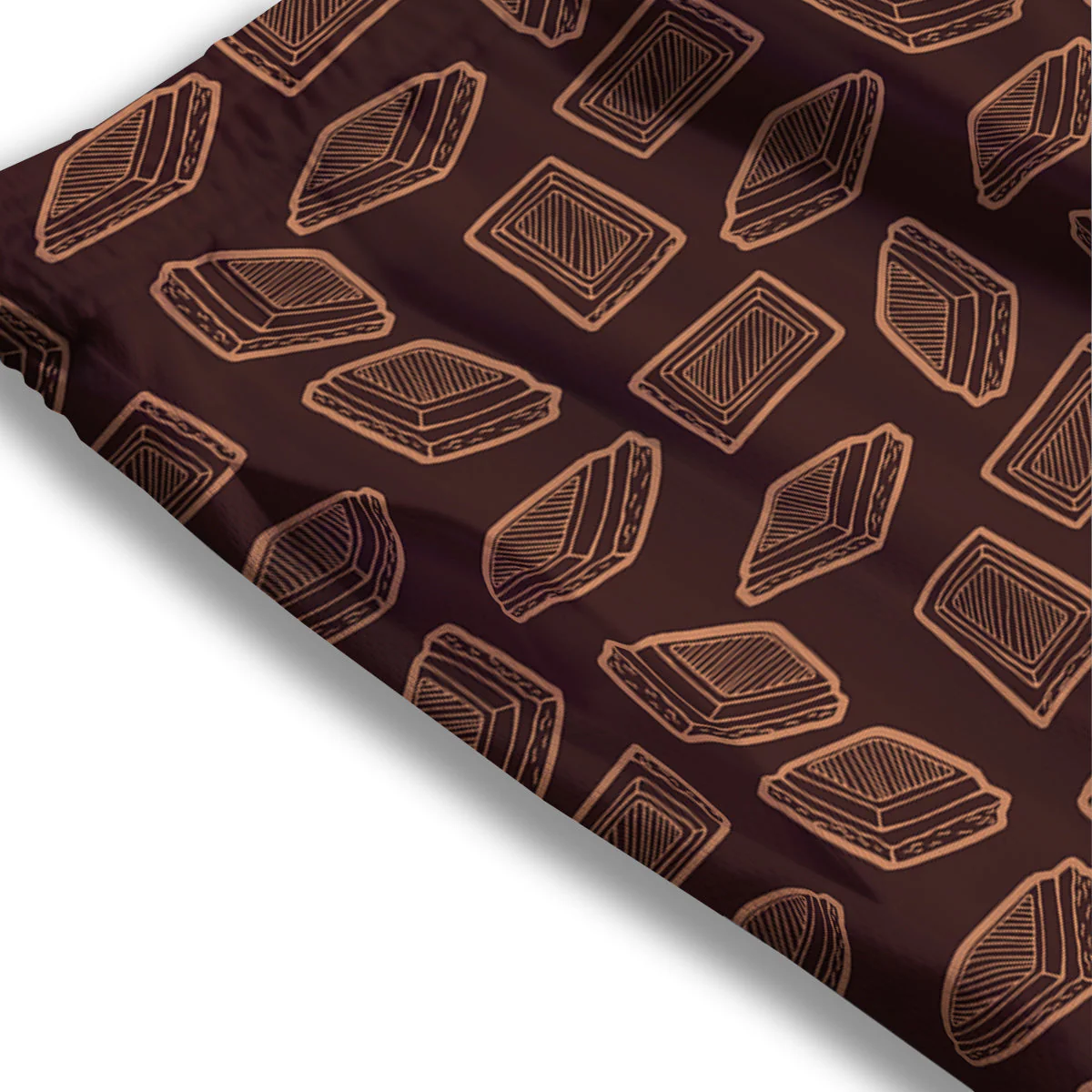 Chocolate Vintage Print Pattern Mesh Shorts - Image 3