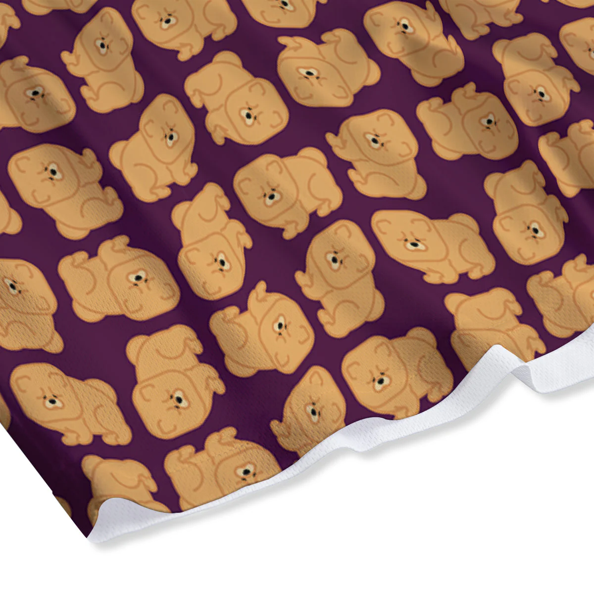 Chow chow And Purple Print Pattern Mesh Shorts - Image 4