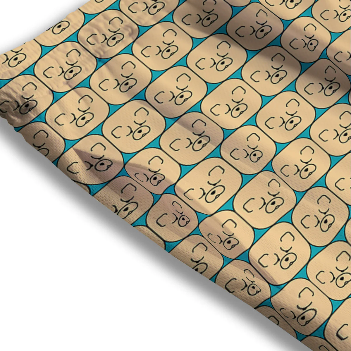 Chow chow Face Print Pattern Mesh Shorts - Image 3