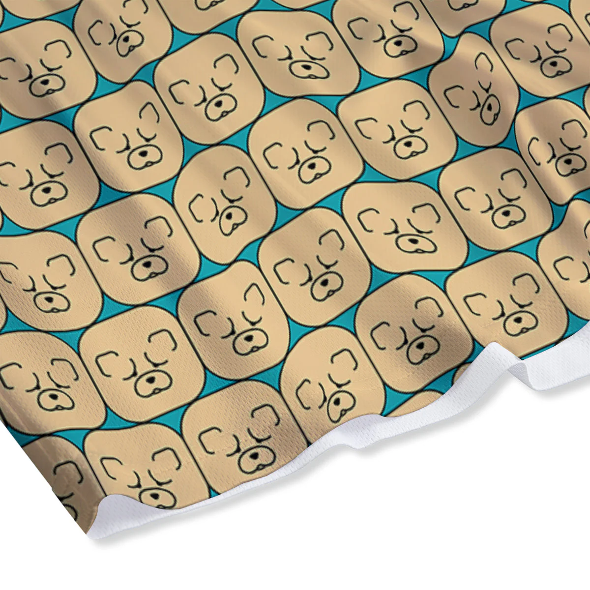 Chow chow Face Print Pattern Mesh Shorts - Image 4