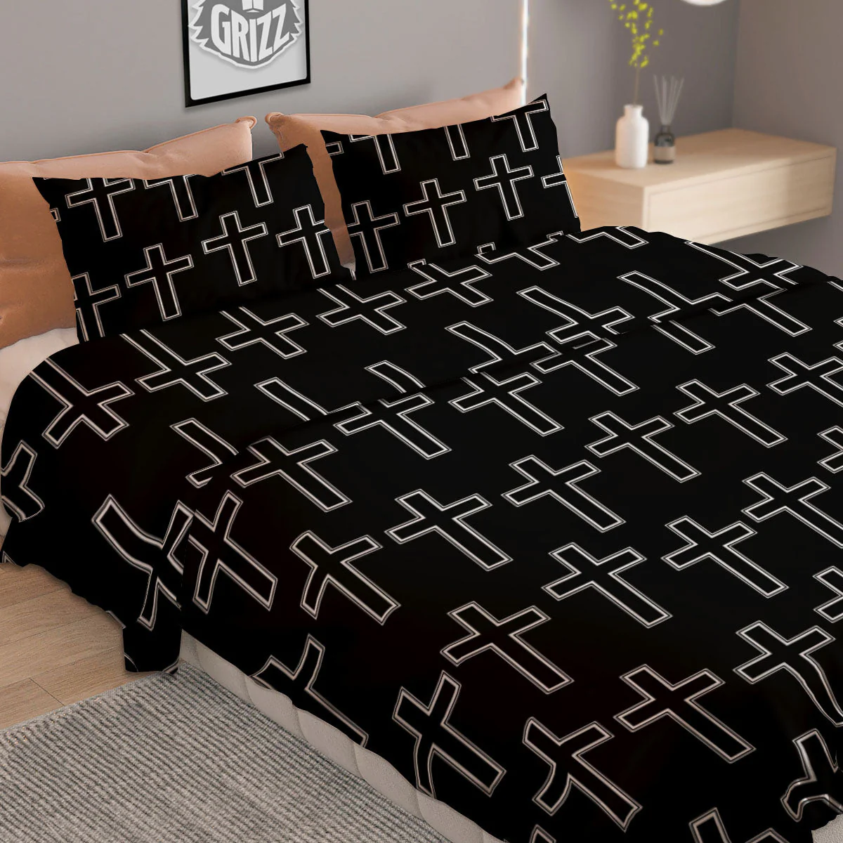 Christian Orthodox Print Pattern Duvet Cover Bedding Set - Image 2