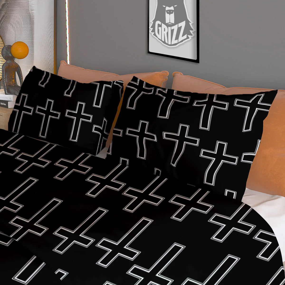 Christian Orthodox Print Pattern Duvet Cover Bedding Set - Image 3