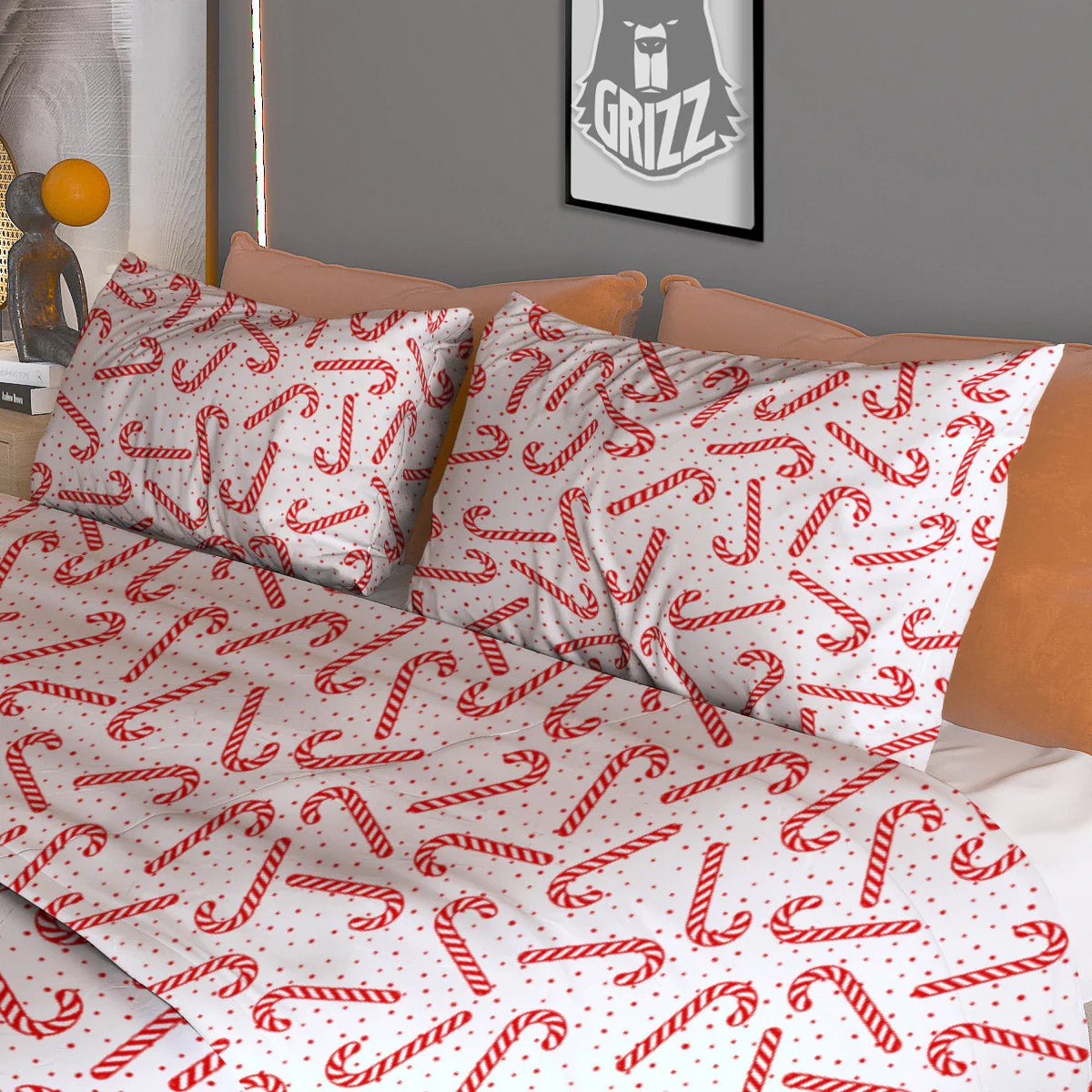 Christmas Candy Print Pattern Duvet Cover Bedding Set - Image 3