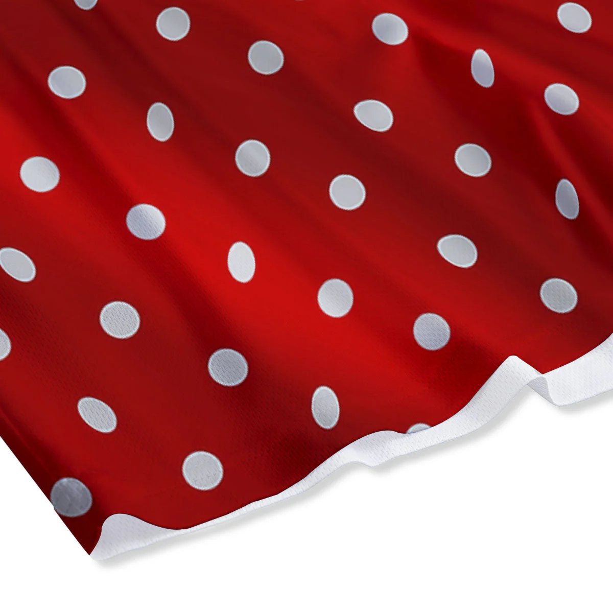 Christmas Dots White And Red Print Mesh Shorts - Image 4