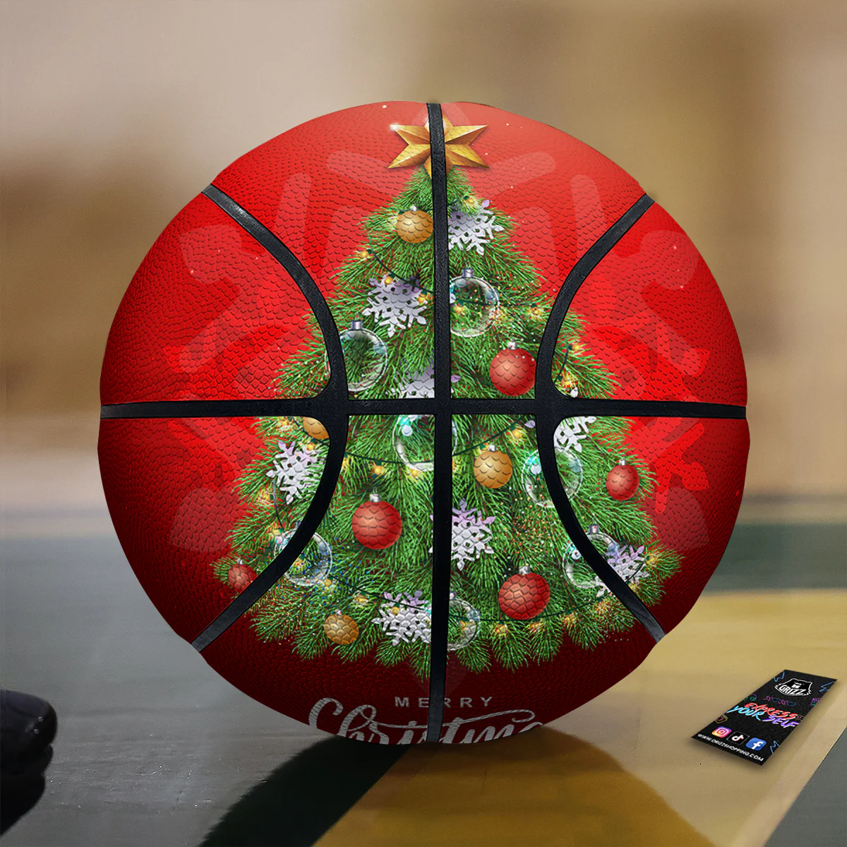 Christmas Tree Print Basketball