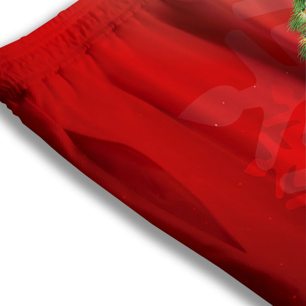 Christmas Tree Print Mesh Shorts - Image 3