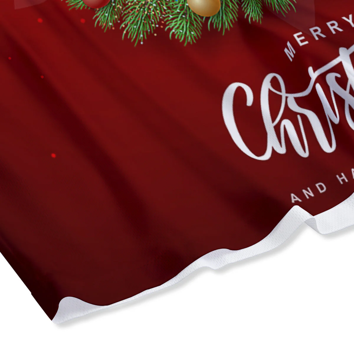 Christmas Tree Print Mesh Shorts - Image 4